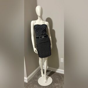 Vintage White House Black Market Strapless Top and Belted Pencil Skirt